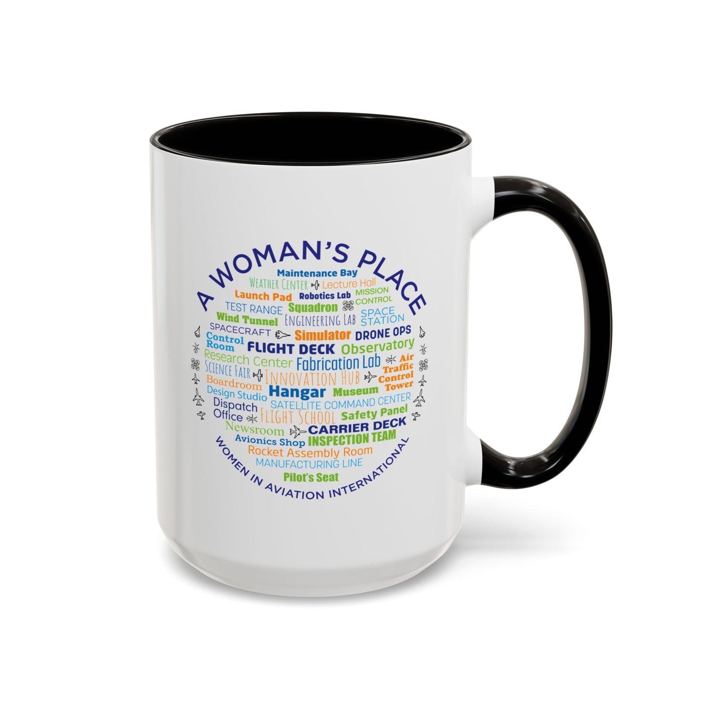 15oz. 2-Tone "Word Cloud" Ceramic Mug