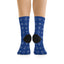 "WAI Icons" Blue Polyester/Nylon Stretch Socks