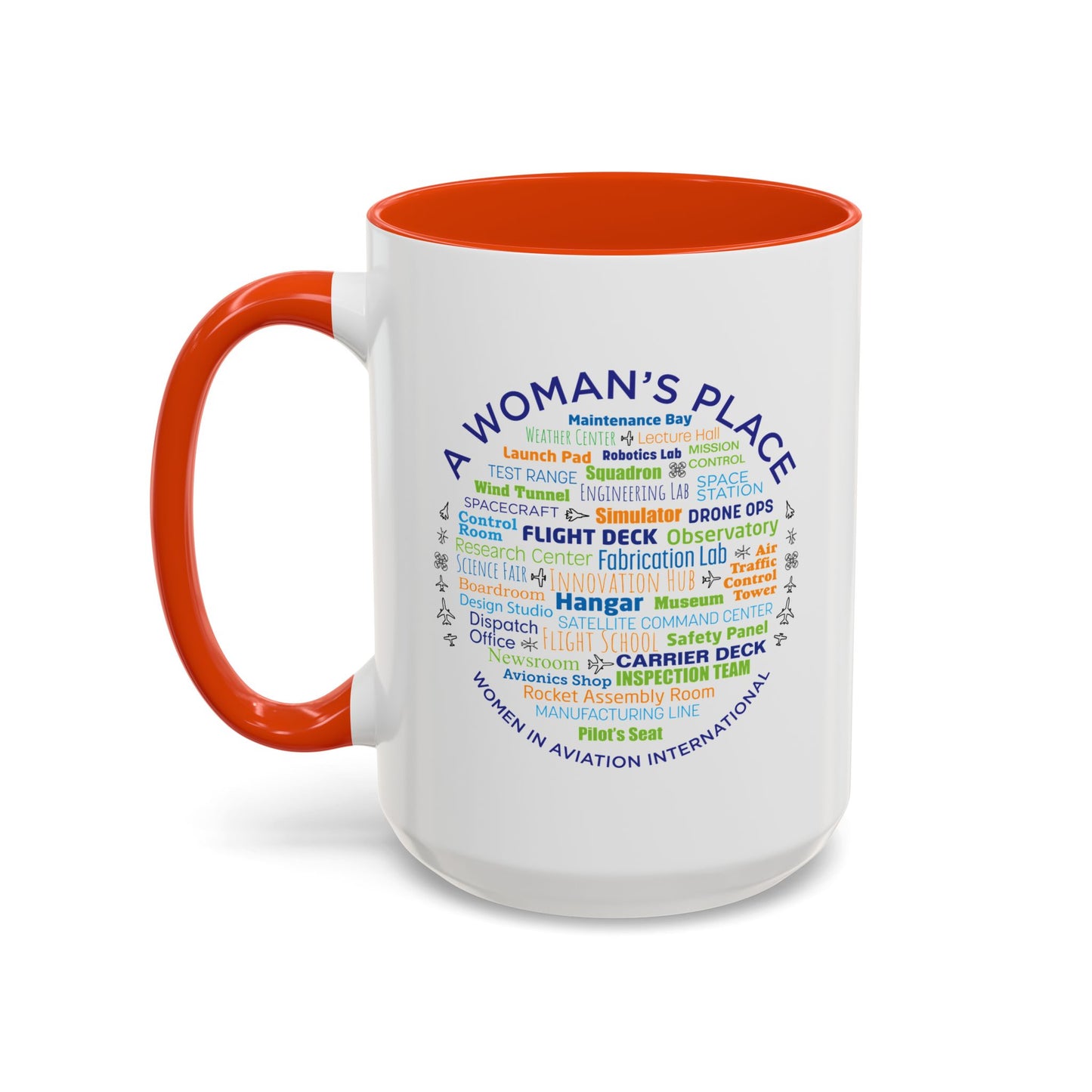 15oz. 2-Tone "Word Cloud" Ceramic Mug
