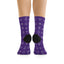 "WAI Icons" Dark Purple Polyester/Nylon Socks