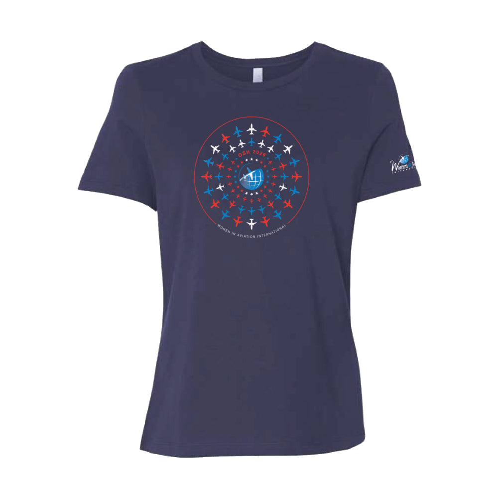 OSH 2026 - Ladies Navy Blue Relaxed Cotton Tee
