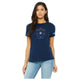 Ladies Navy Blue Relaxed Cotton Tee