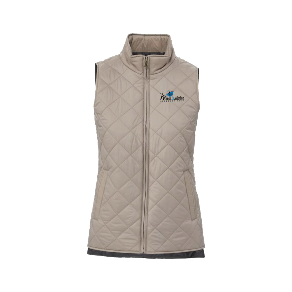 Ladies Nylon Vintage Diamond Quilt Vest