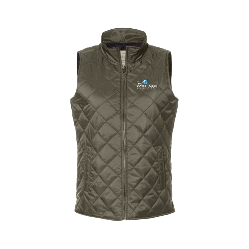 Ladies Nylon Vintage Diamond Quilt Vest
