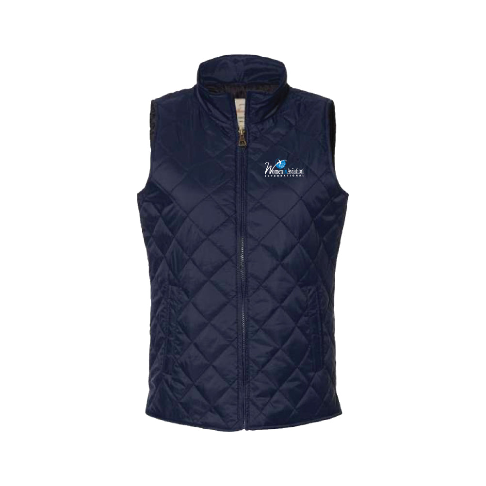 Ladies Nylon Vintage Diamond Quilt Vest