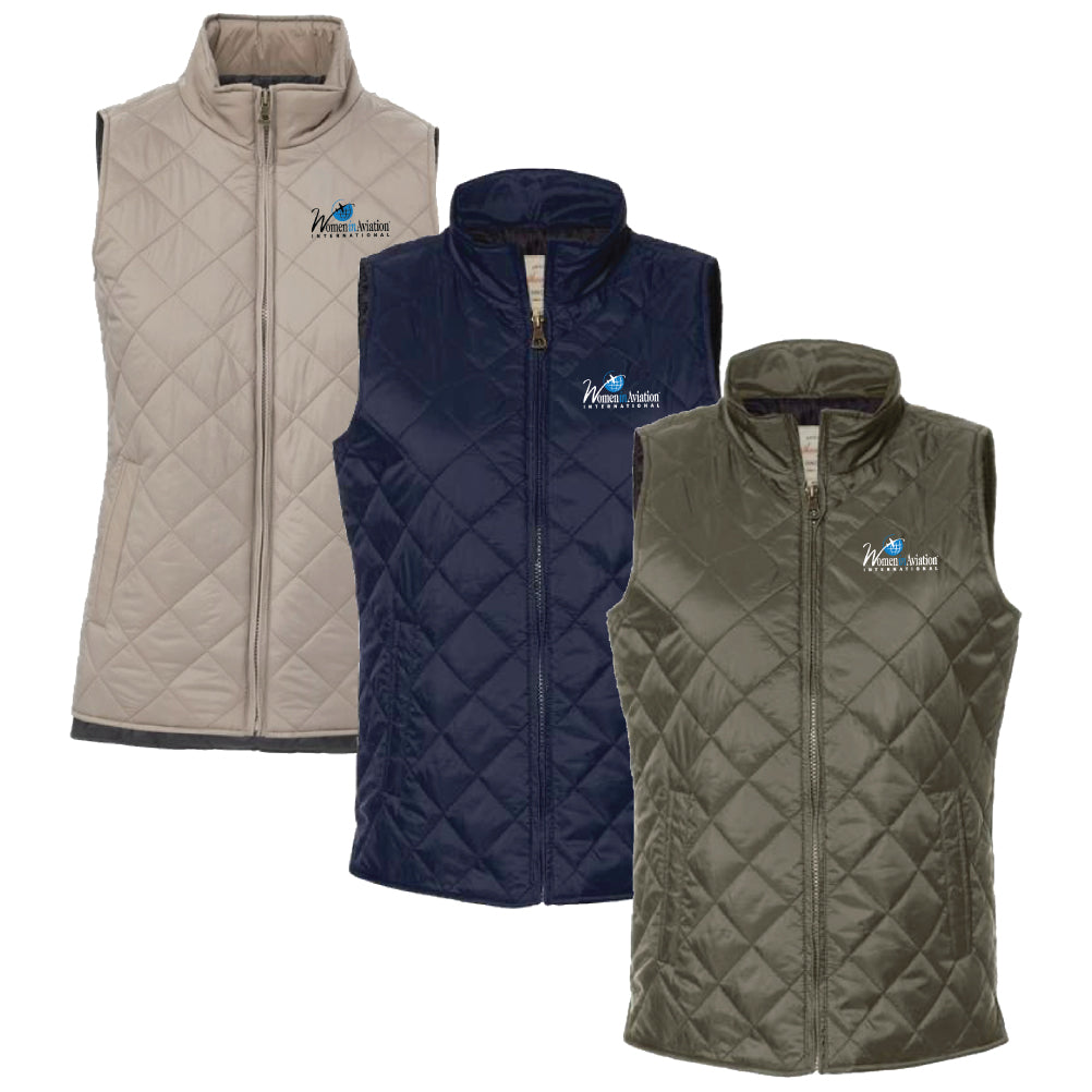 Ladies Nylon Vintage Diamond Quilt Vest