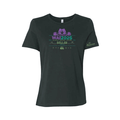 WAI26 - Ladies Black Relaxed Cotton Tee
