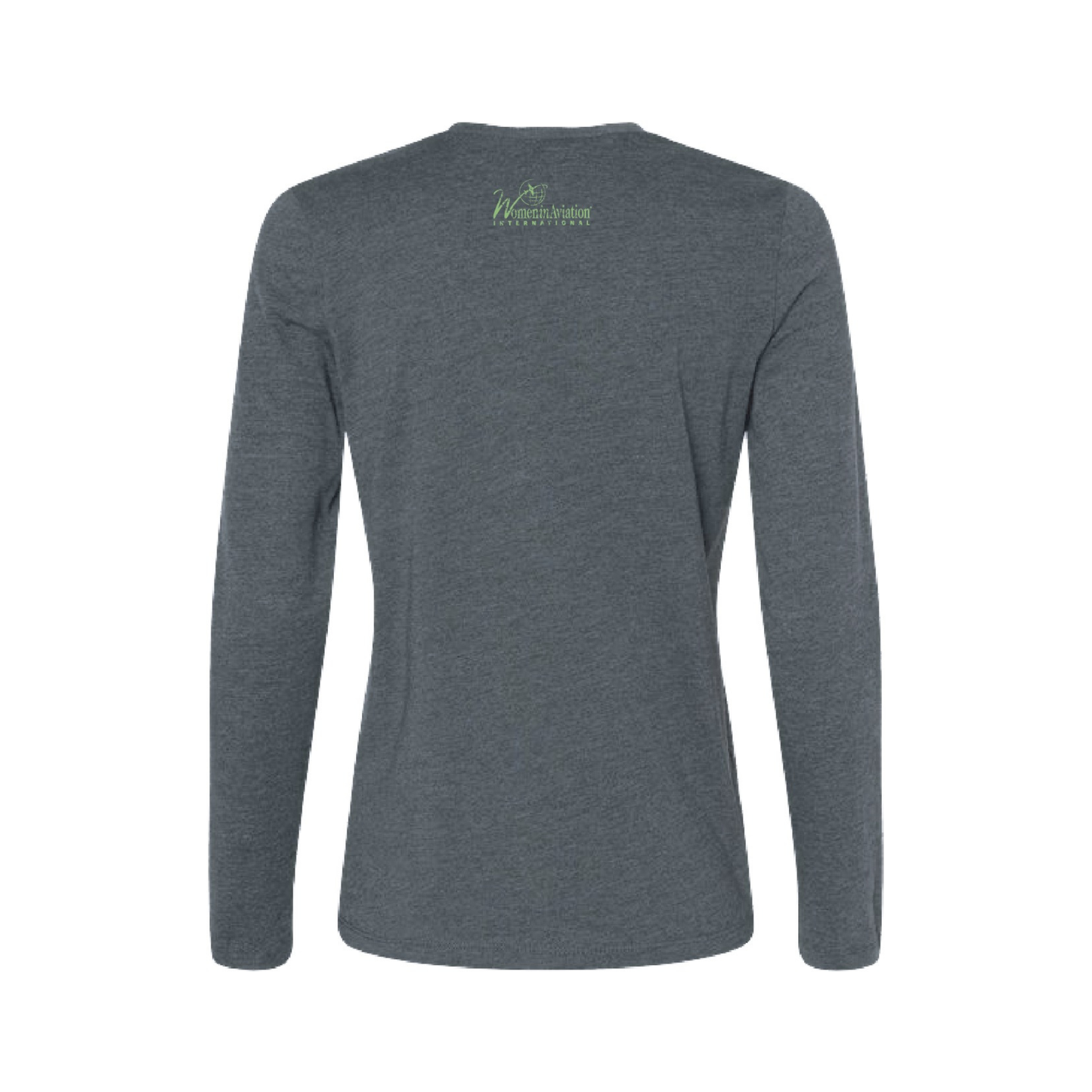 WAI26 - Ladies Dark Gray Heather Long Sleeve Tee