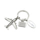 Metal Laser Engraved Airplane Tag Keychain